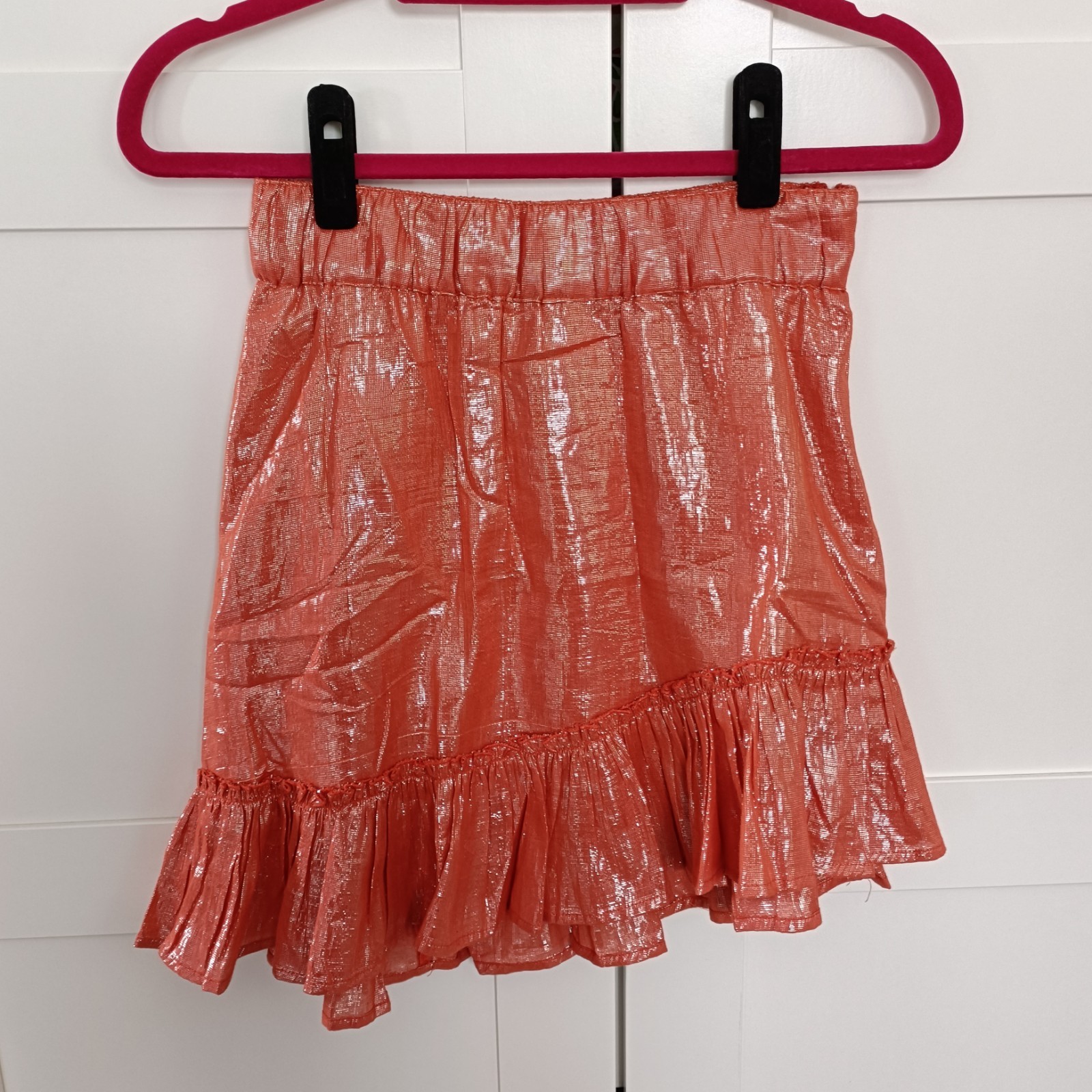 Laraethnics Nancy Asymmetric Orange Womens Ladies Y2K Short Skirt Free Size BNWT
