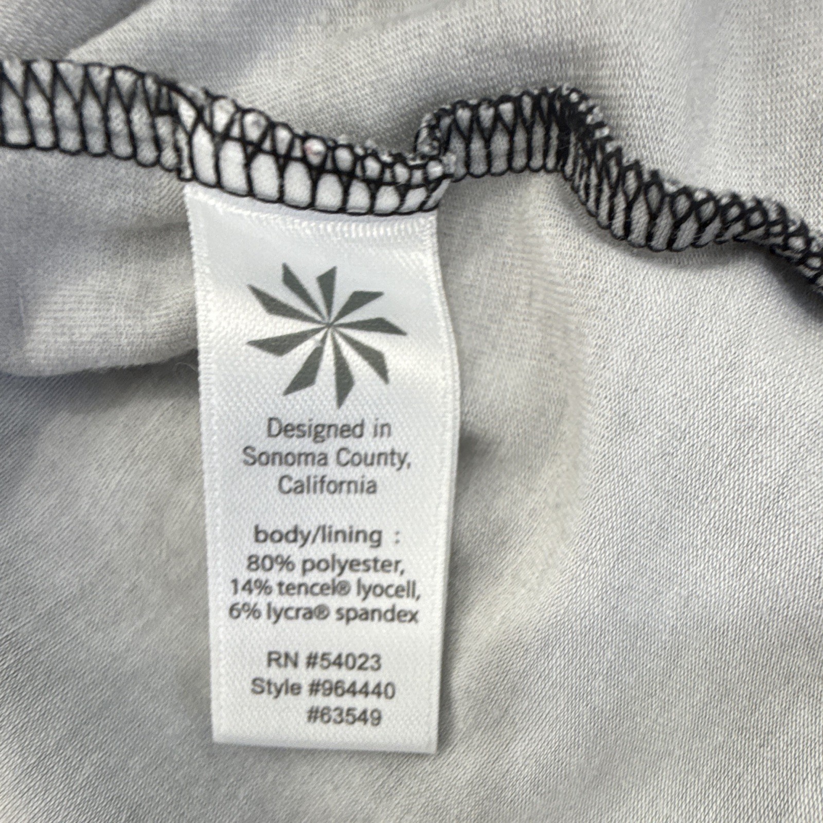 Athleta Striped Ruched Stretch Knit Tank Dress Gray/Black Scoop Neck S