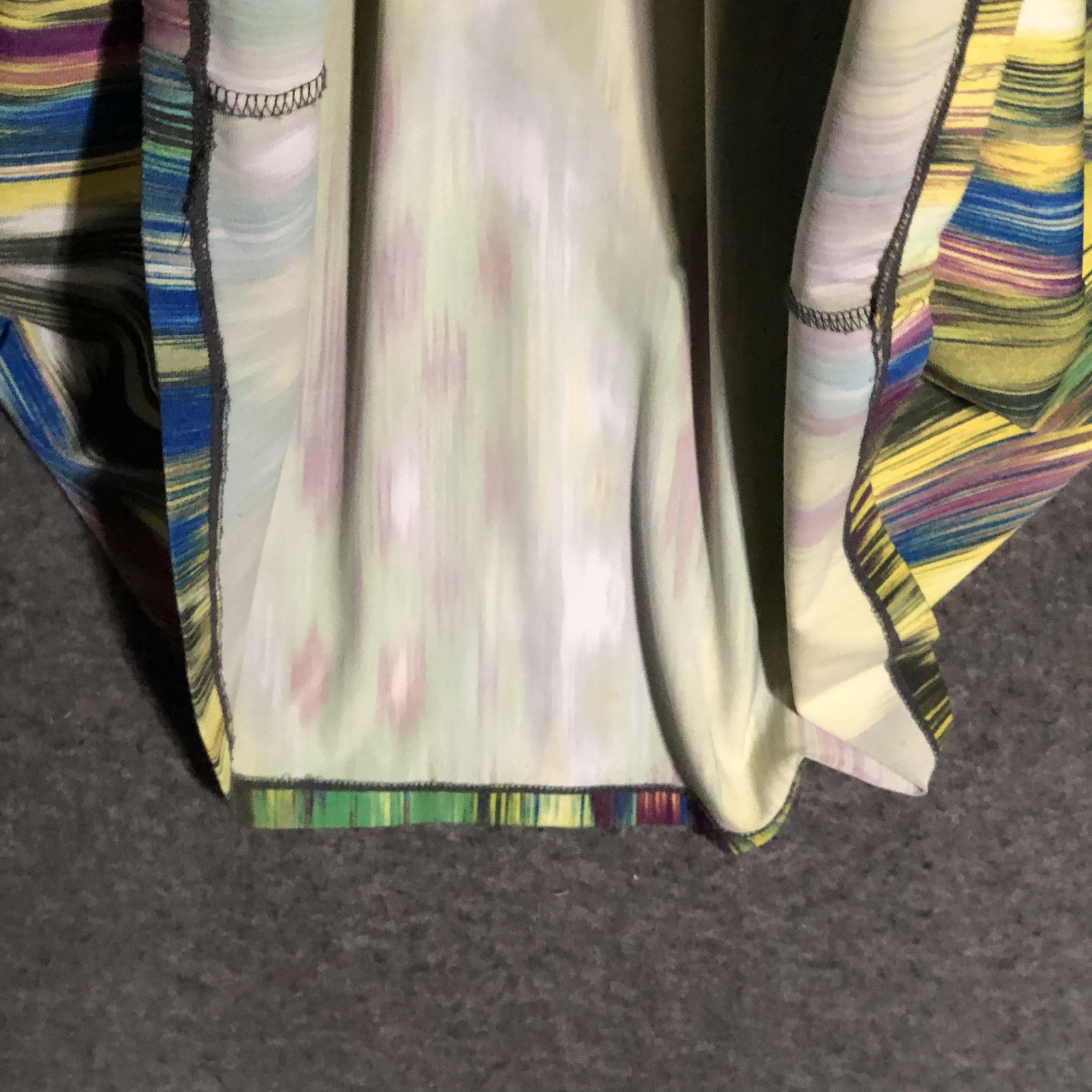 Elementz Dress Womens M Multicolor Abstract Maxi Wrap Jersey Sleeveless Travel