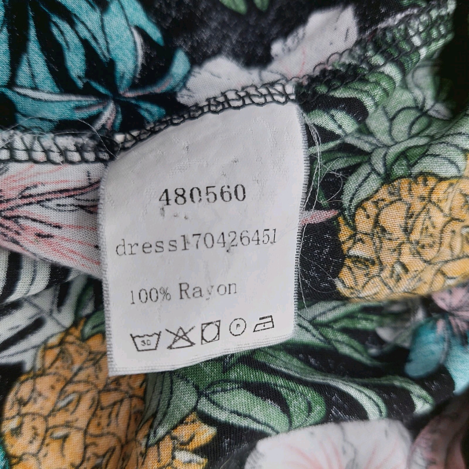 Womans Maxi Dress Size Large Button Up Floral A Line Length 50″ 3/4 Sleeve