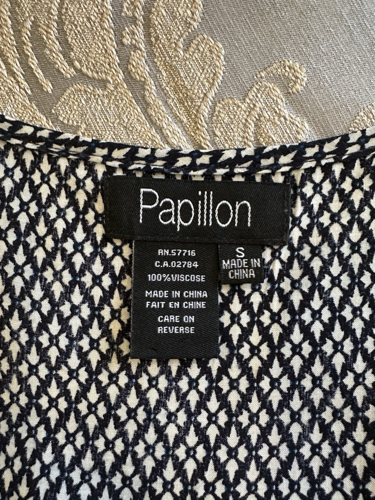 PAPILLON PATTERNED SUNDRESS WITH POCKETS- SIZE SMALL “S”