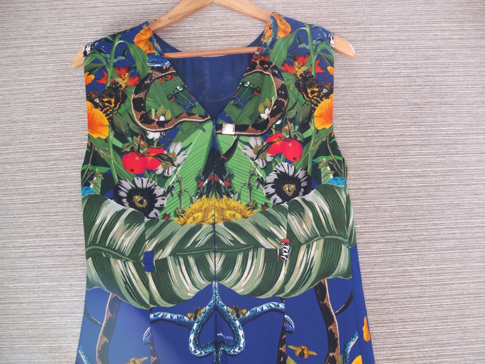 CLASS ROBERTO CAVALLI Multicolor Sleeveless Shift Knee Length Dress Size 8
