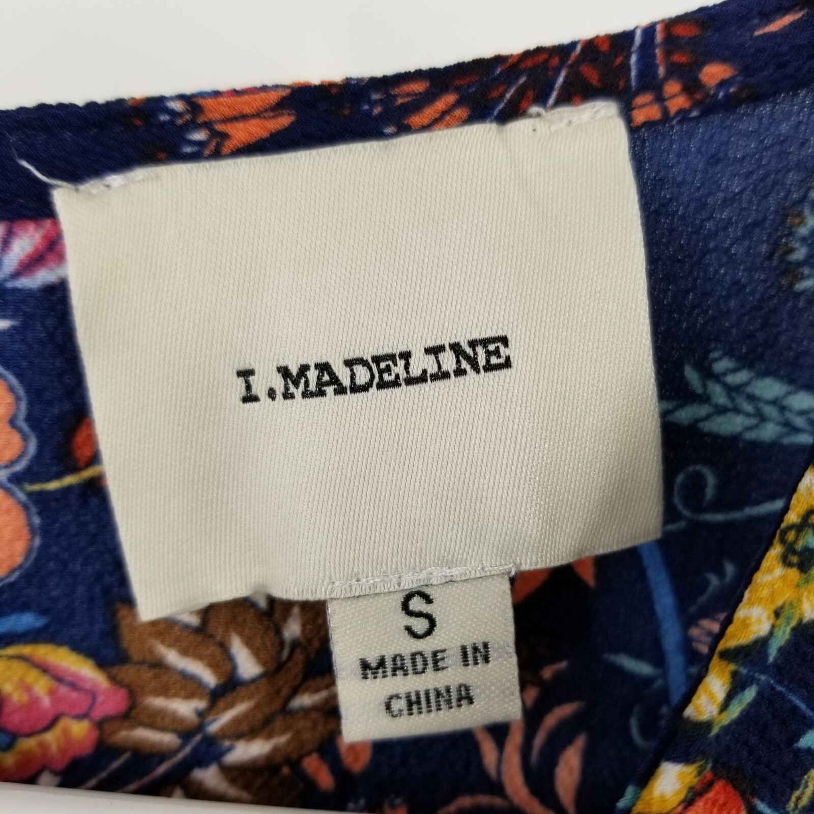 I. Madeline Long Sleeved A Line Midi Length Floral Dress Size Small