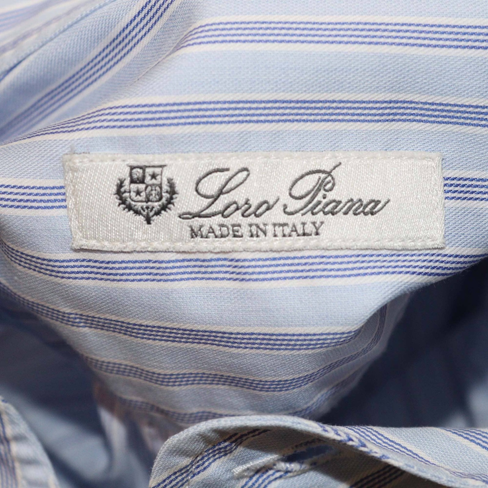 Loro Piana Blue Cotton Catlin Stripe Long Sleeve Tunic Dress