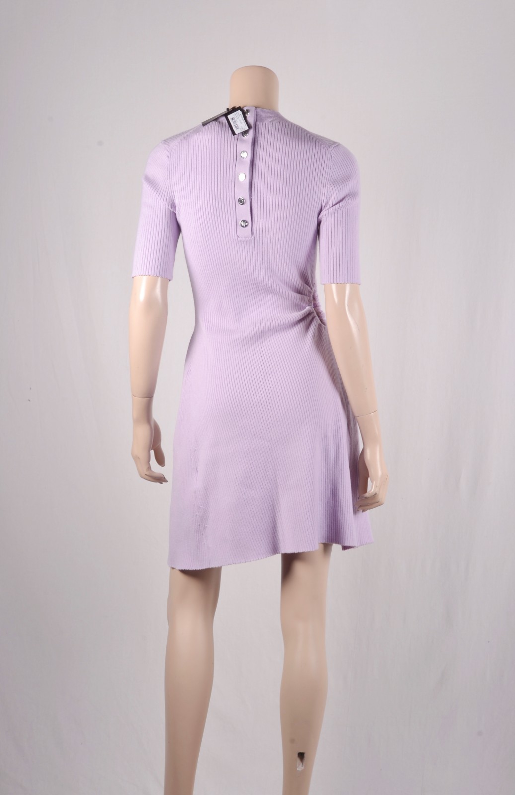 NWT $295 maje Parma Cutout Ribbed-knit Mini Dress FR 40/L