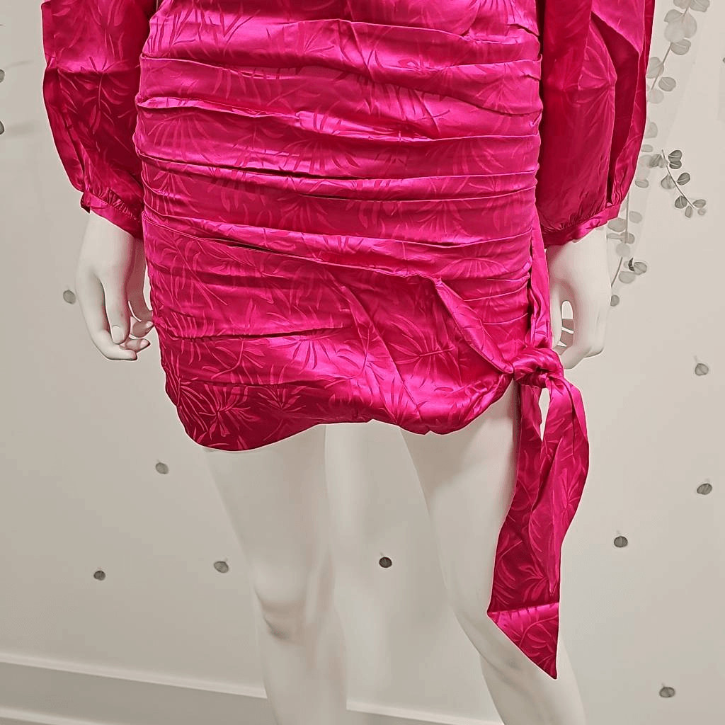 Ronny Kobo Giorgia Ruched Jacquard Mini Dress XS