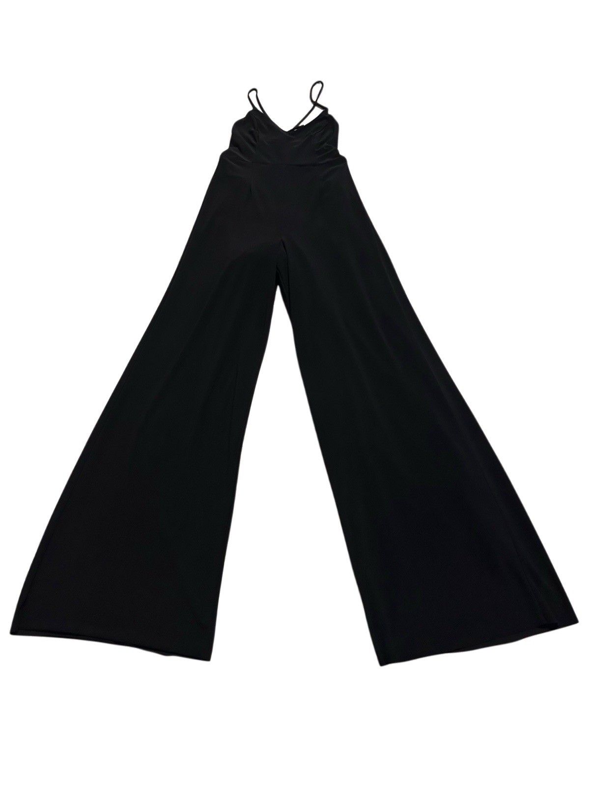 TOBI Jumpsuit Women’s Size XS Black sweet heart ties in the back lined casual