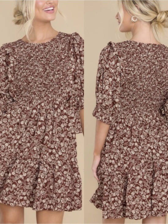 Sofie The Label The Madi Puff Sleeve Floral Print Mini Dress
