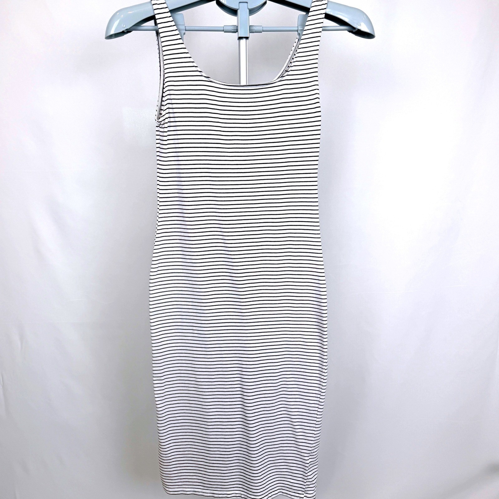 Heart & Hips Tank Midi Dress Cotton Rayon Stretch Striped Nautical Coastal S