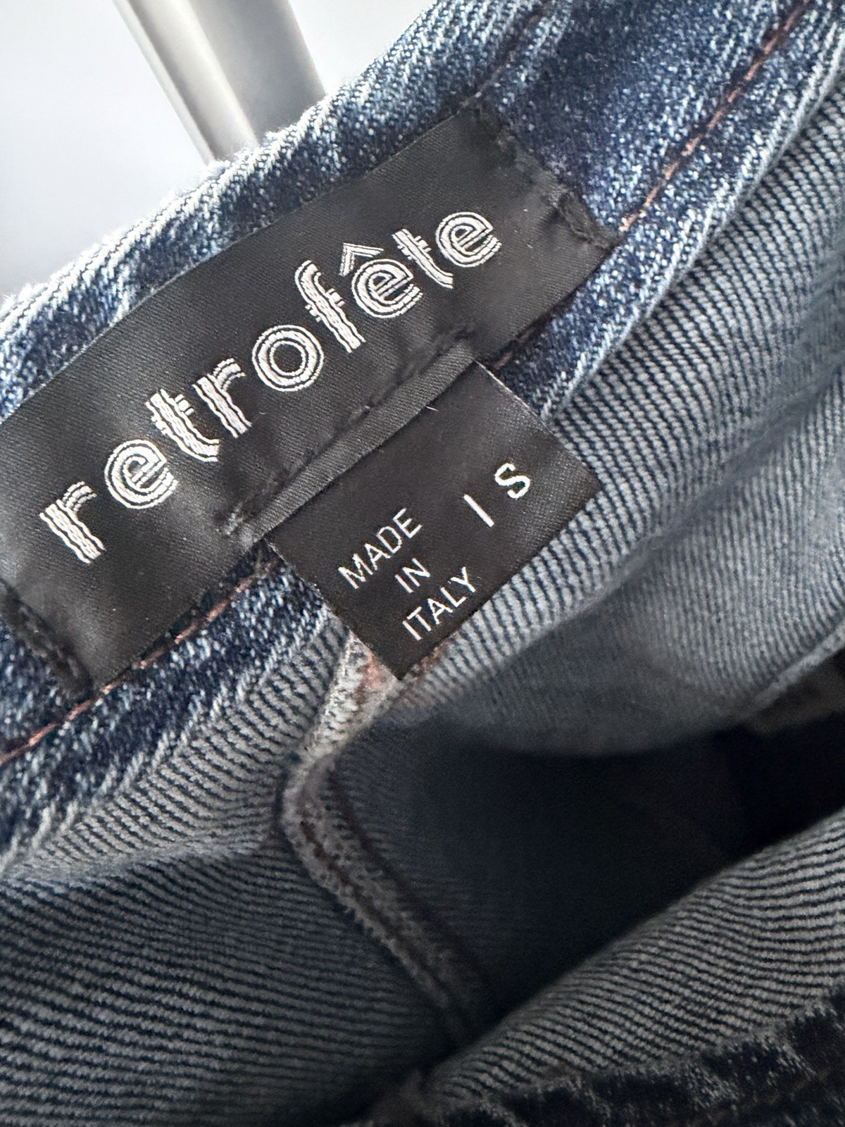 retrofe te Blue Denim One Shoulder Sleeveless Belted Buckle Pocket Short S