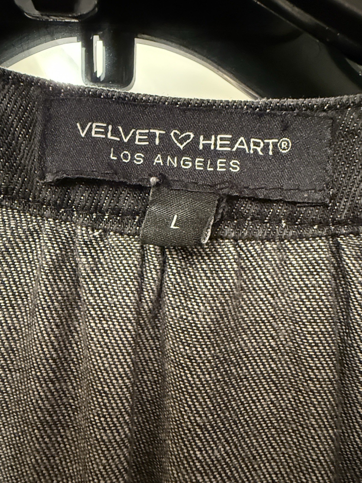 Velvet Heart Los Angeles Gray Solid Tiered V-Neck Puff Sleeve Woven Dress L