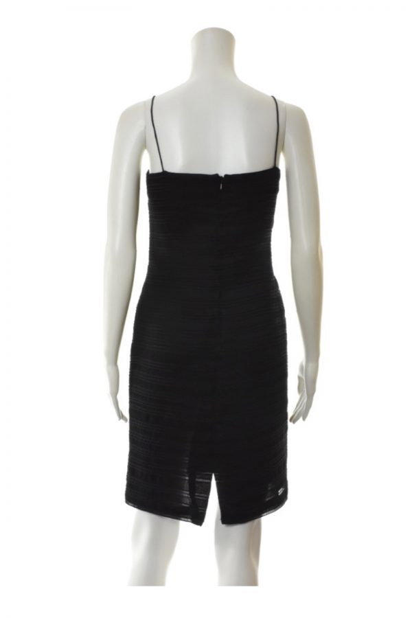 LINDA ALLARD ELLEN TRACY black sleeveless spaghetti straps dress Sz M