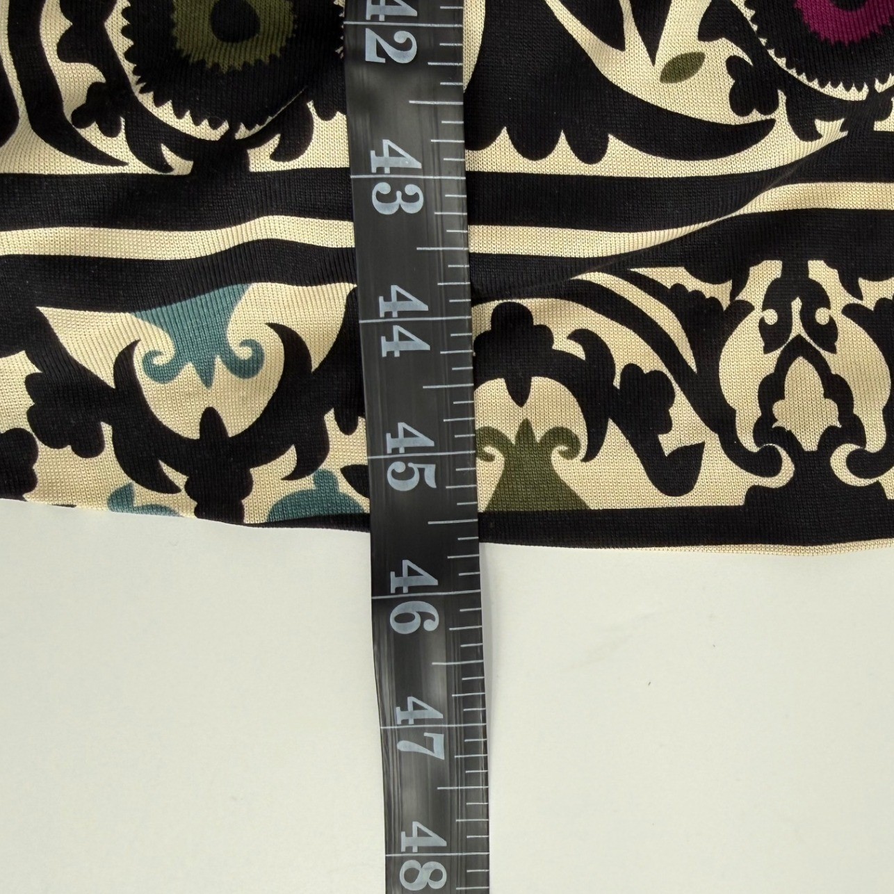 Diane von Furstenberg Julian Silk Jersey Wrap Dress Black Cream Floral Size 12