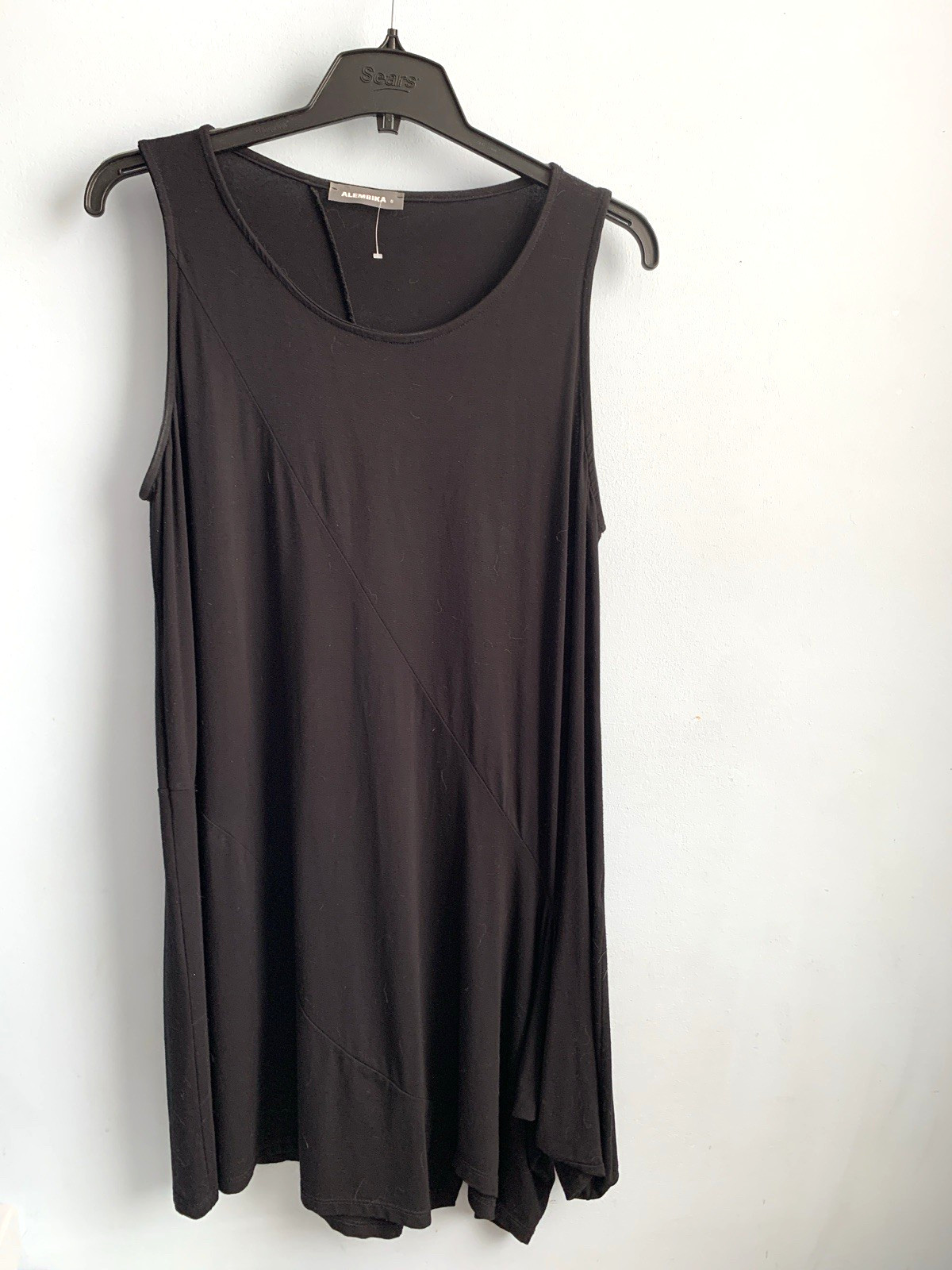 Alembika Essential Little Black Midi Sleeveless Dress Size 6 Israel (16* US)