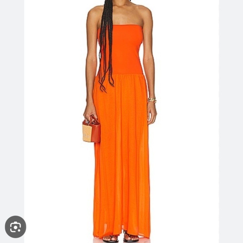 ERES ZEPHYR ANKARA MAXI DRESS small/medium orange cotton