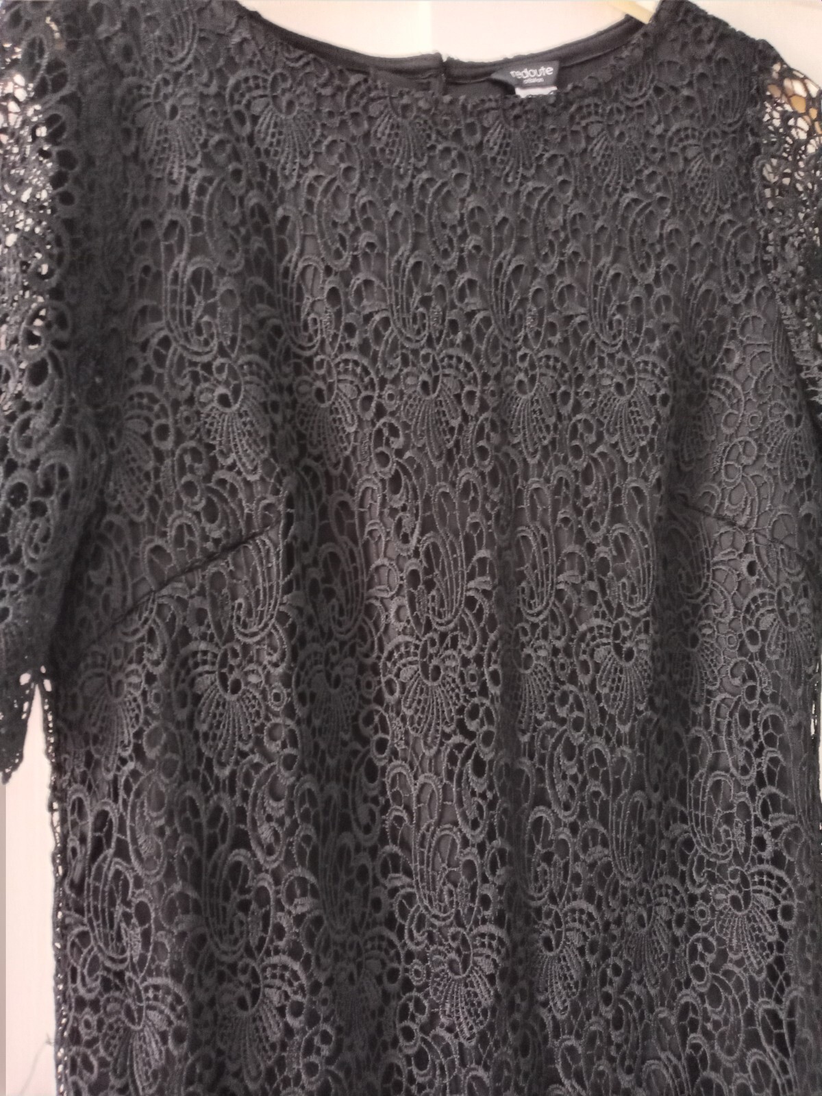 Ladies La Redoute Black Lace Short Sleeved Midi Dress Size 10 – VGC – Worn once