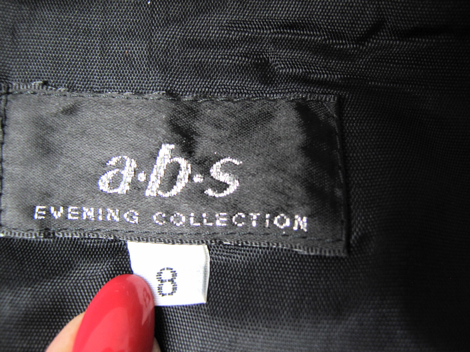 A.B.S Evening Collection Sheer Long Sleeve Wrap Around Top Black Sz 8 Silk Dress