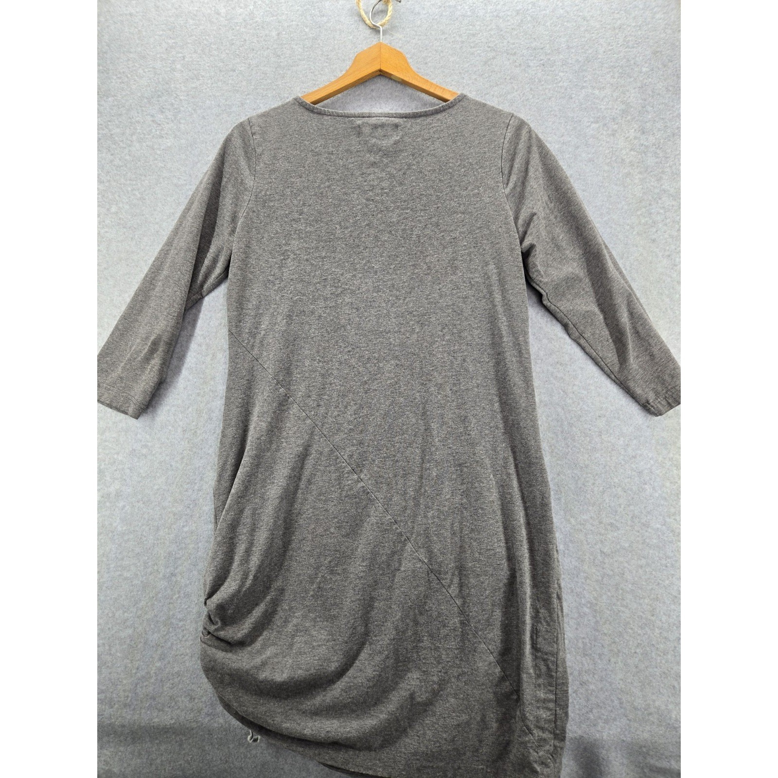 Betabrand 3/4 Sleeve Gray Convertible Pockets Tunic Dress Sz Large L