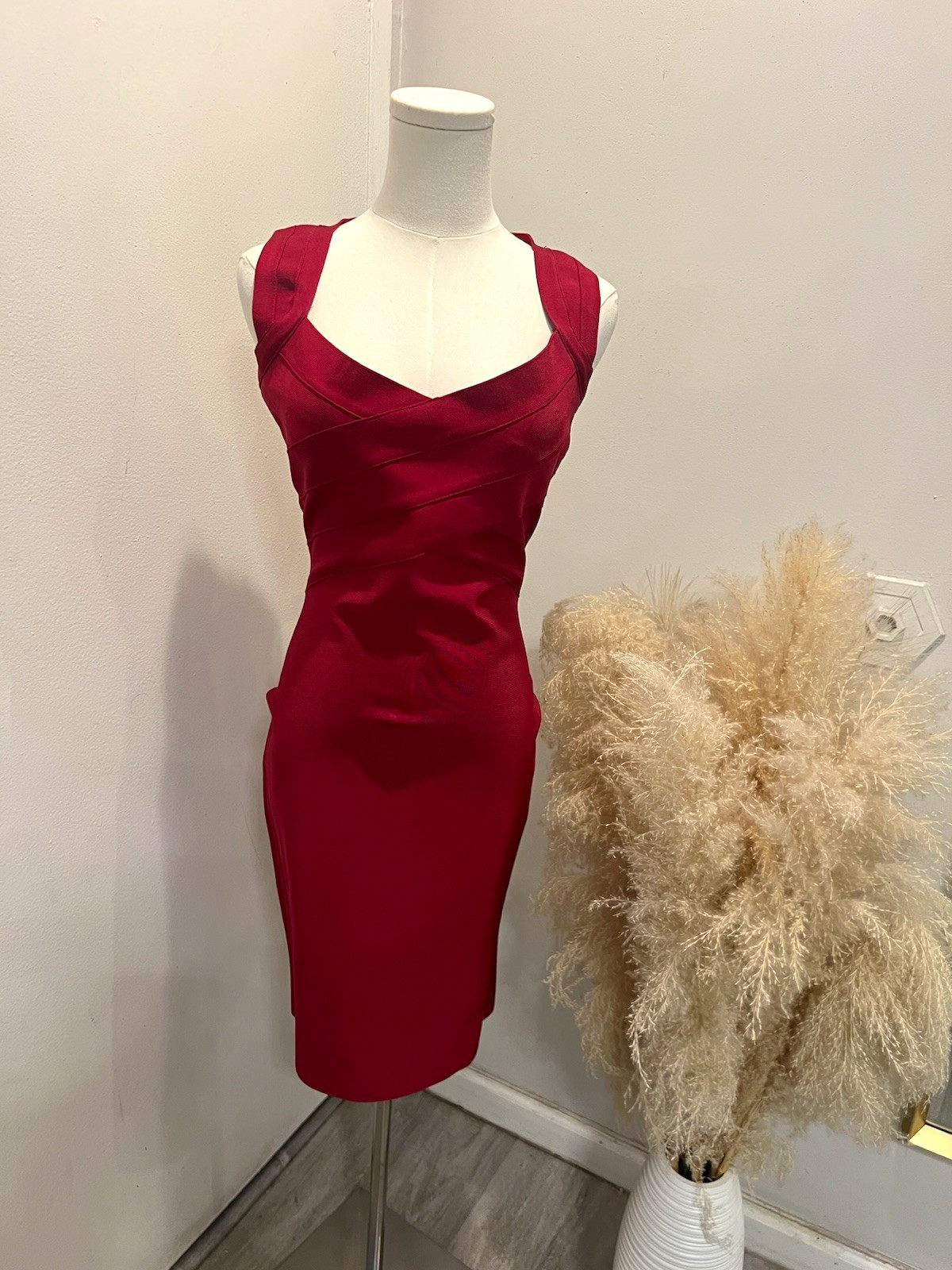 Women’s V-Neck Strapless Clubwear Bodycon Bandage Dress in XL
