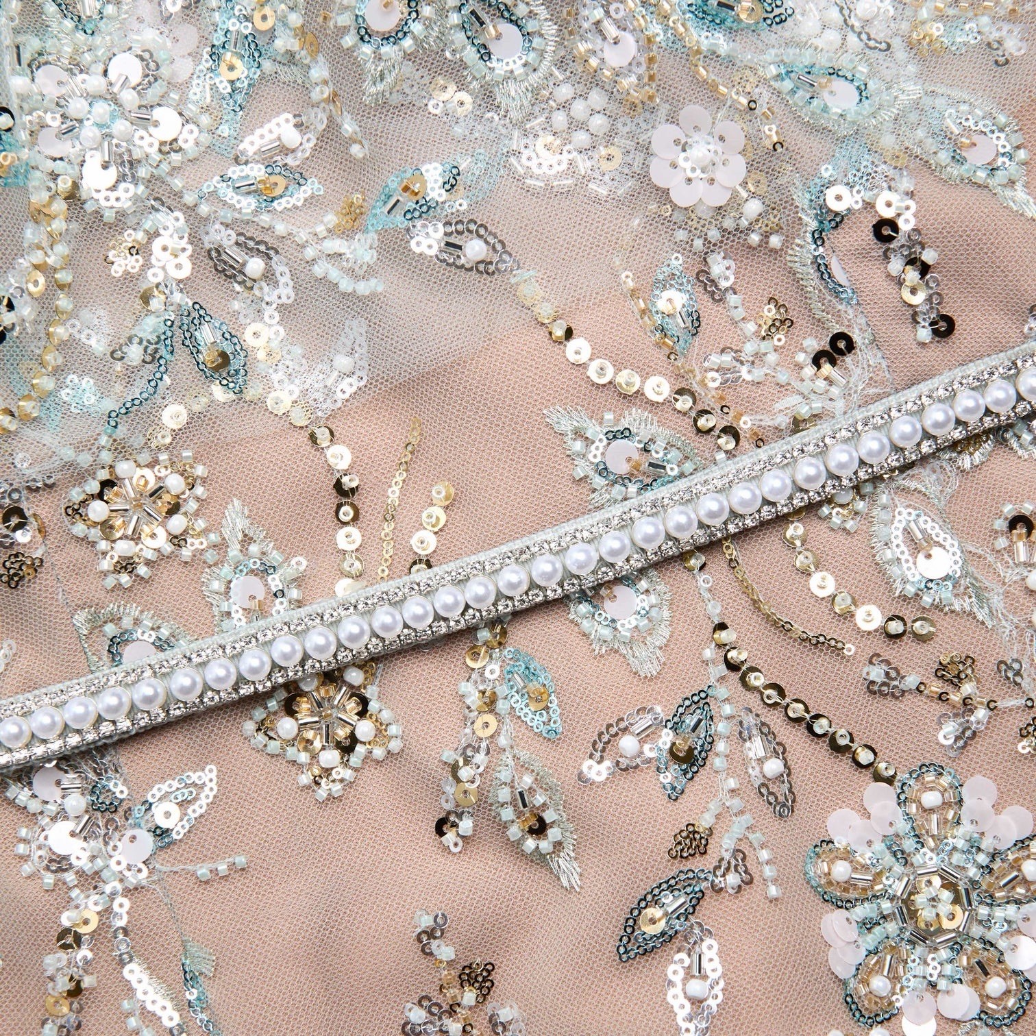 self portrait MINT EMBELLISHED CAPE MAXI DRESS $ 1060 Size US 4 UK 8