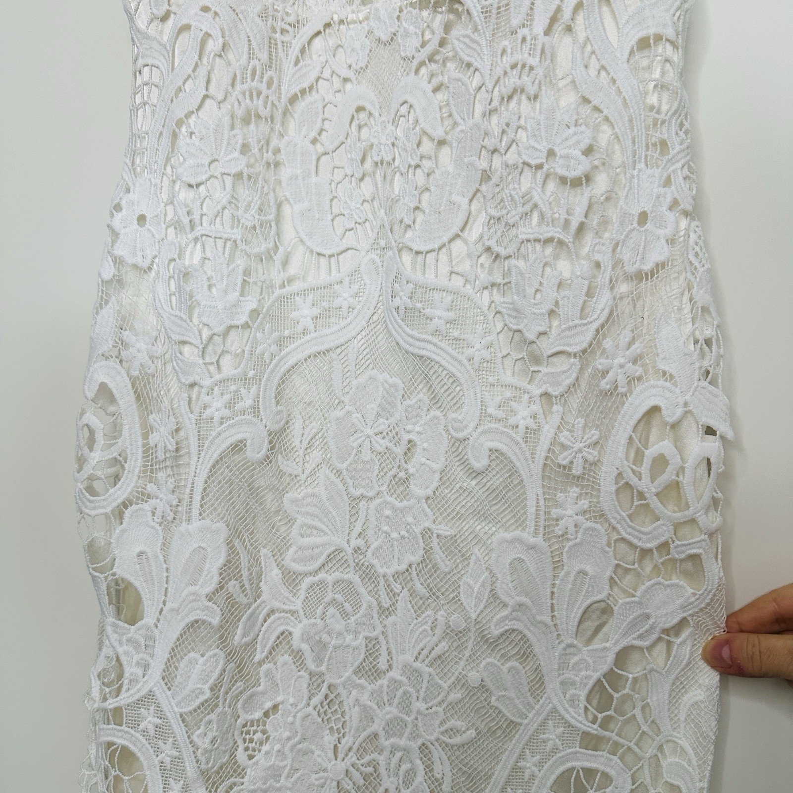 Spell Bride Edie Lace Maxi Gown Size XS High Neck Open Back Bridal Dress Train