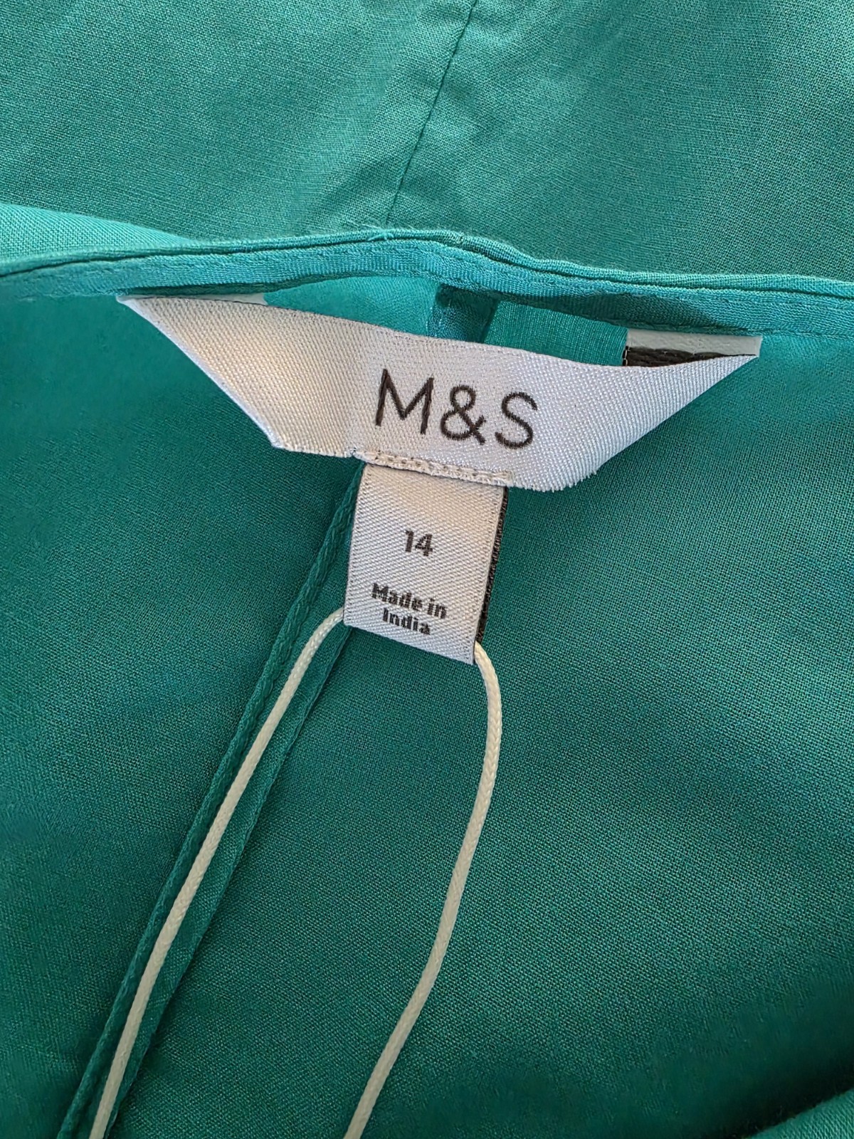 M&S Pure Cotton Strappy V-Neck Midaxi Beach Dress ~ Size 14