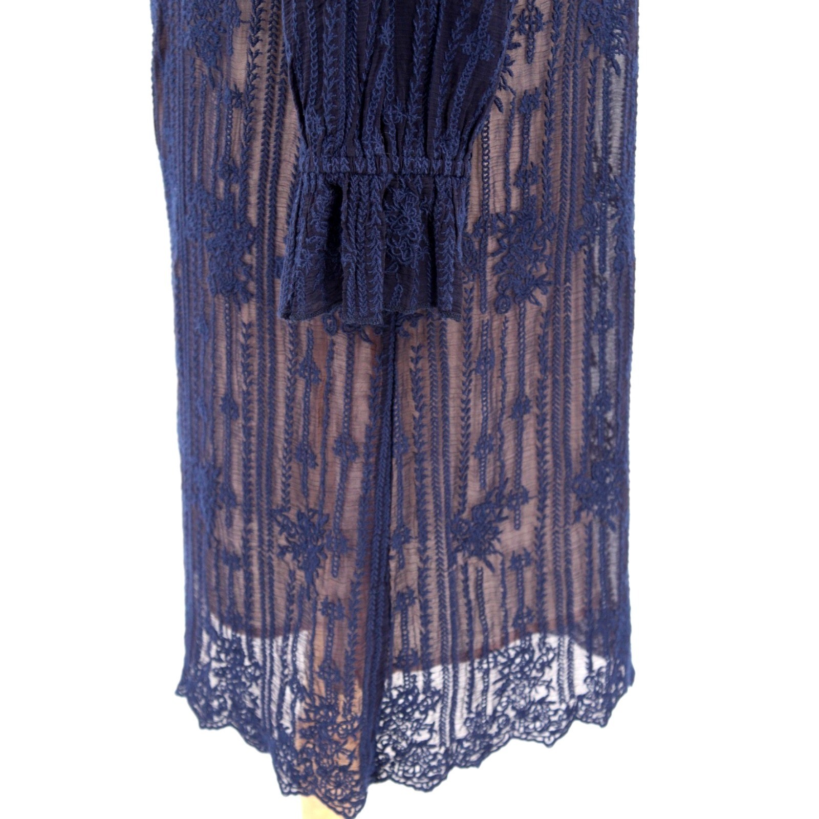 Sundance Catalog Emma Graceful Dress women’s Medium Blue whitchy whimisgoth