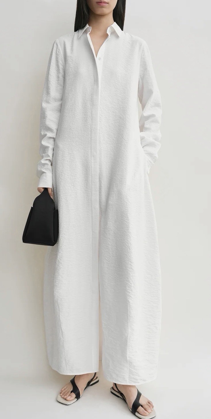TOTEME White Parachute Shirt Dress size 34