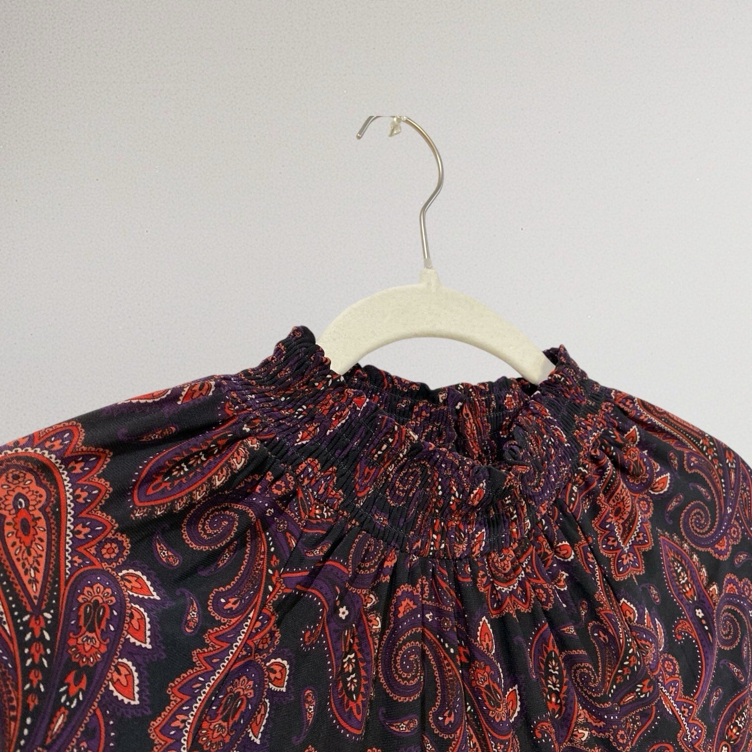 Tommy Hilfiger Paisley Smocked Mock Neck Dress Size 4 Elegant Summer Chic $129