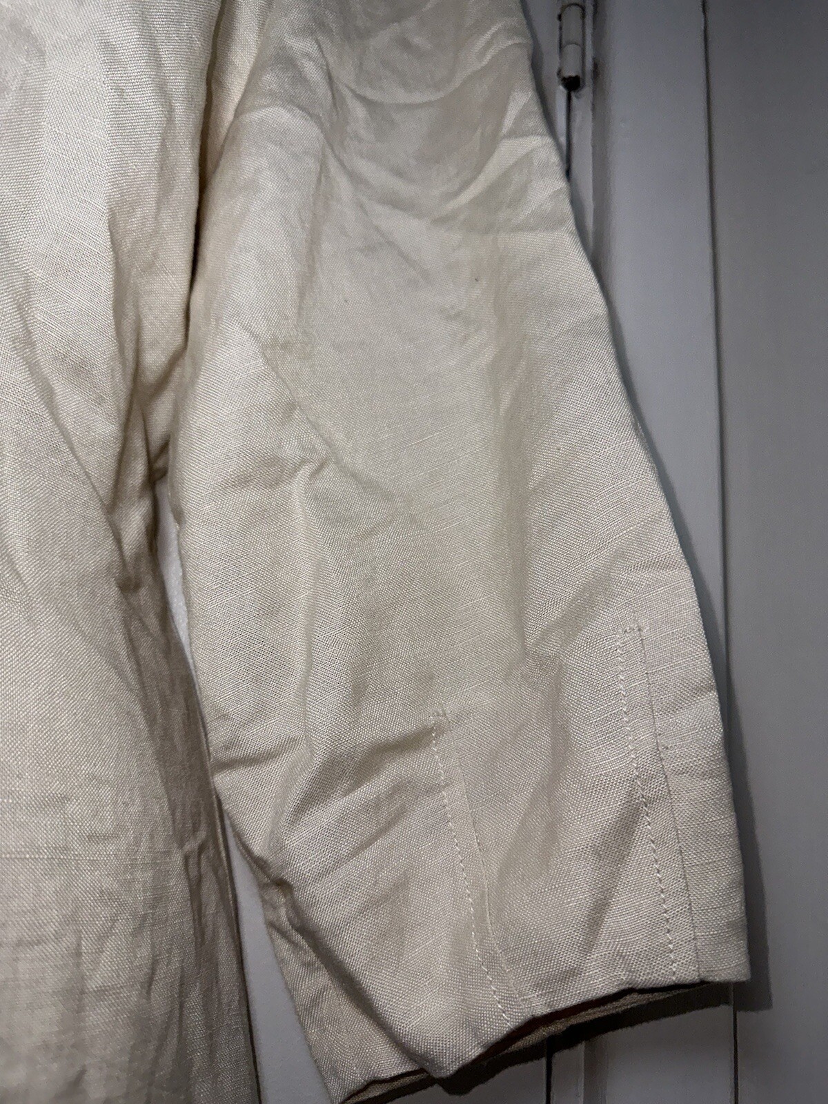 & OTHER STORIES PARIS ATELIER Nude Linen Blend Midi Shirt Dress US 6 (10) #34945