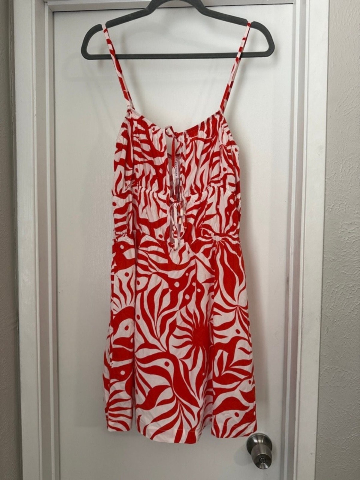 Sanctuary Coral and White Printed Sundress