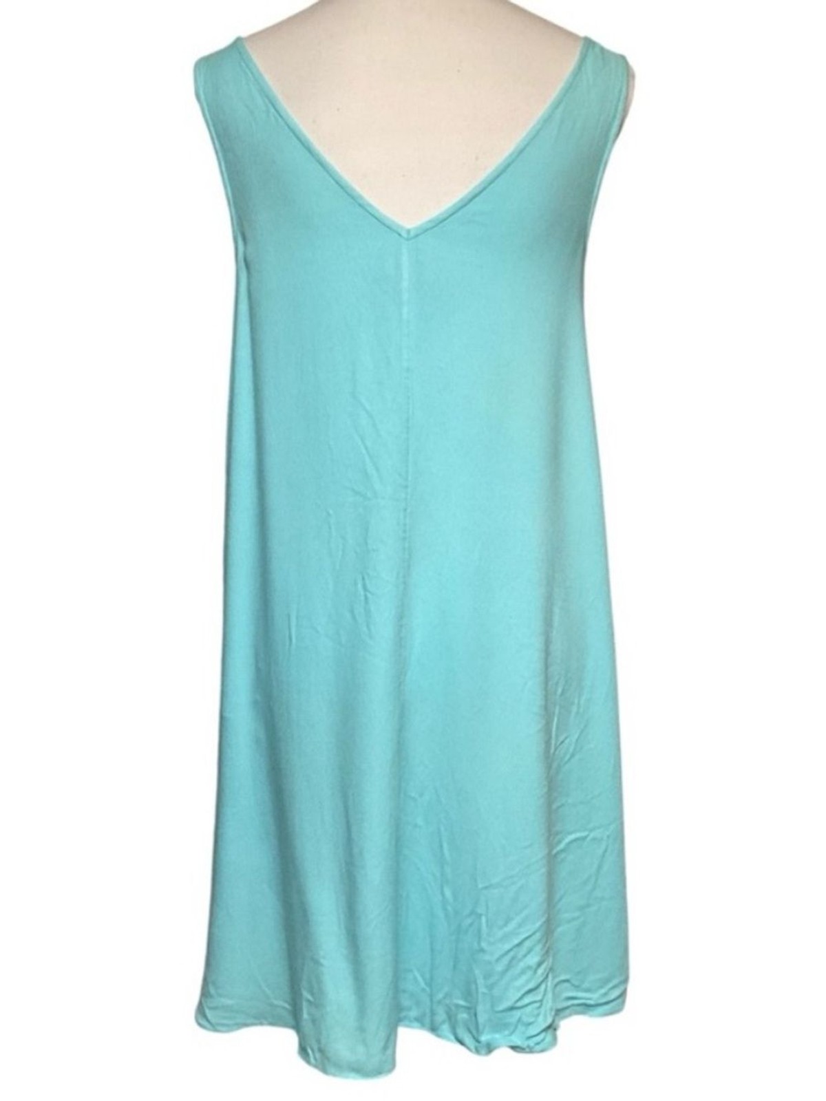 Lilly Pulitzer Mint Green Serene Blue Shift Fia Dress Gold bead embellishment S