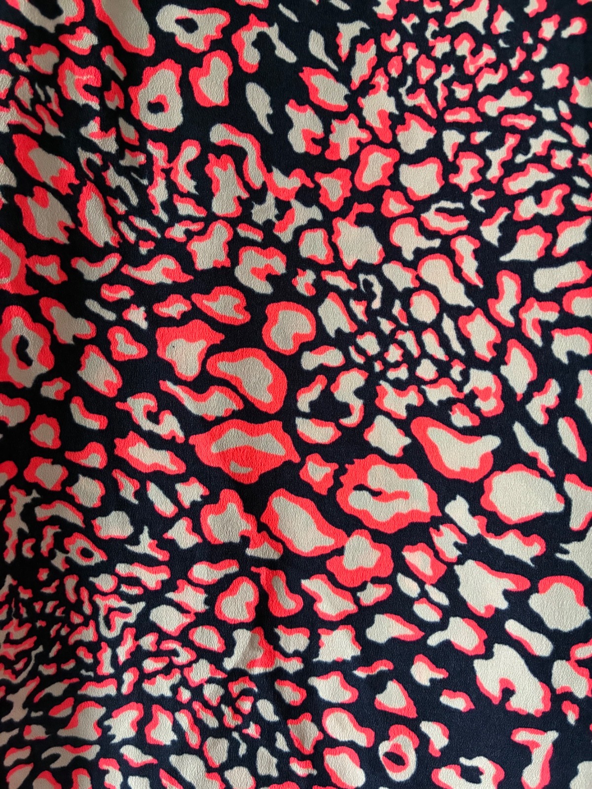 Topshop Neon Leopard Print Shift Dress – size 10