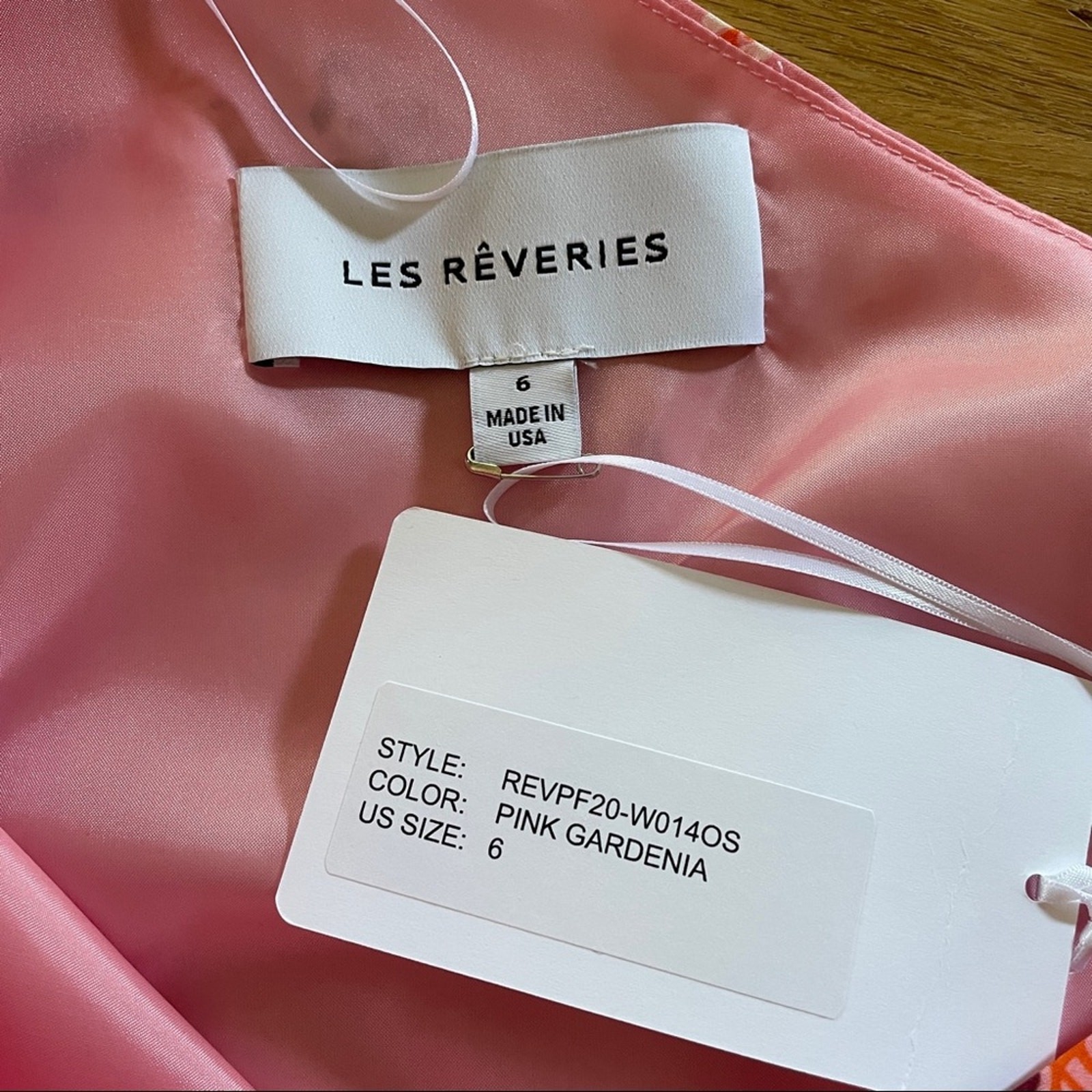 NWT Les Reveries One-Sleeve Matte Satin Dress in Pink Gardenia – $425 Retail