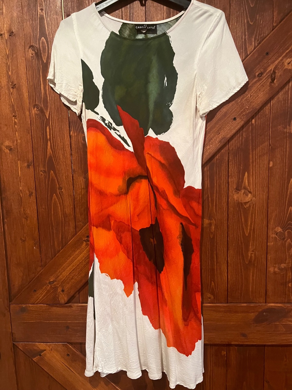 Womens Carole Little Georgia Okeefe Style Flower Print Dress Size 10