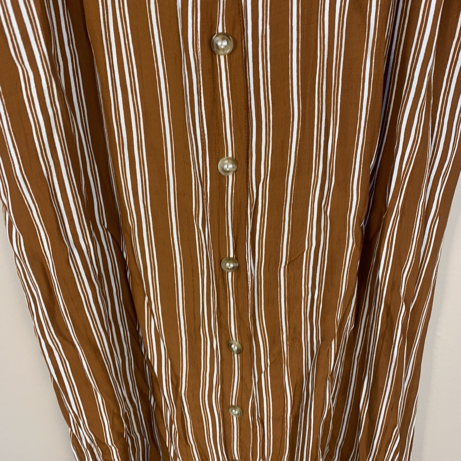 Faithfull The Brand Arietta Striped Tassel Tie Button Front Striped Maxi Dress 4