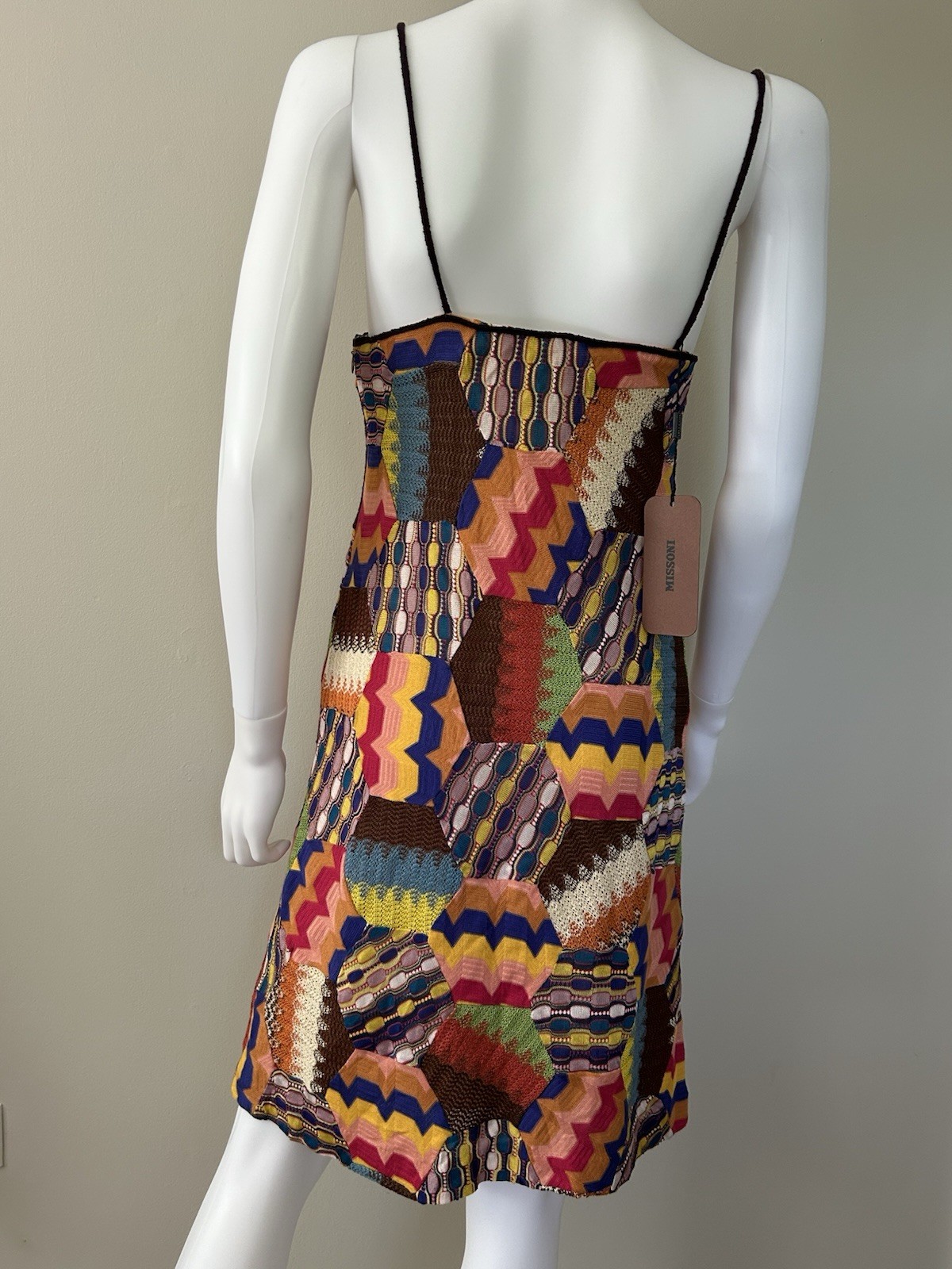 Missoni Valentina NWT Patchwork Knit Mini Dress Multicolor Italy IT 40 US 4