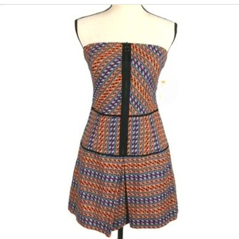 RACHEL ROY ORANGE/ GREY TRIBAL PRINT DRESS..SIZE 2