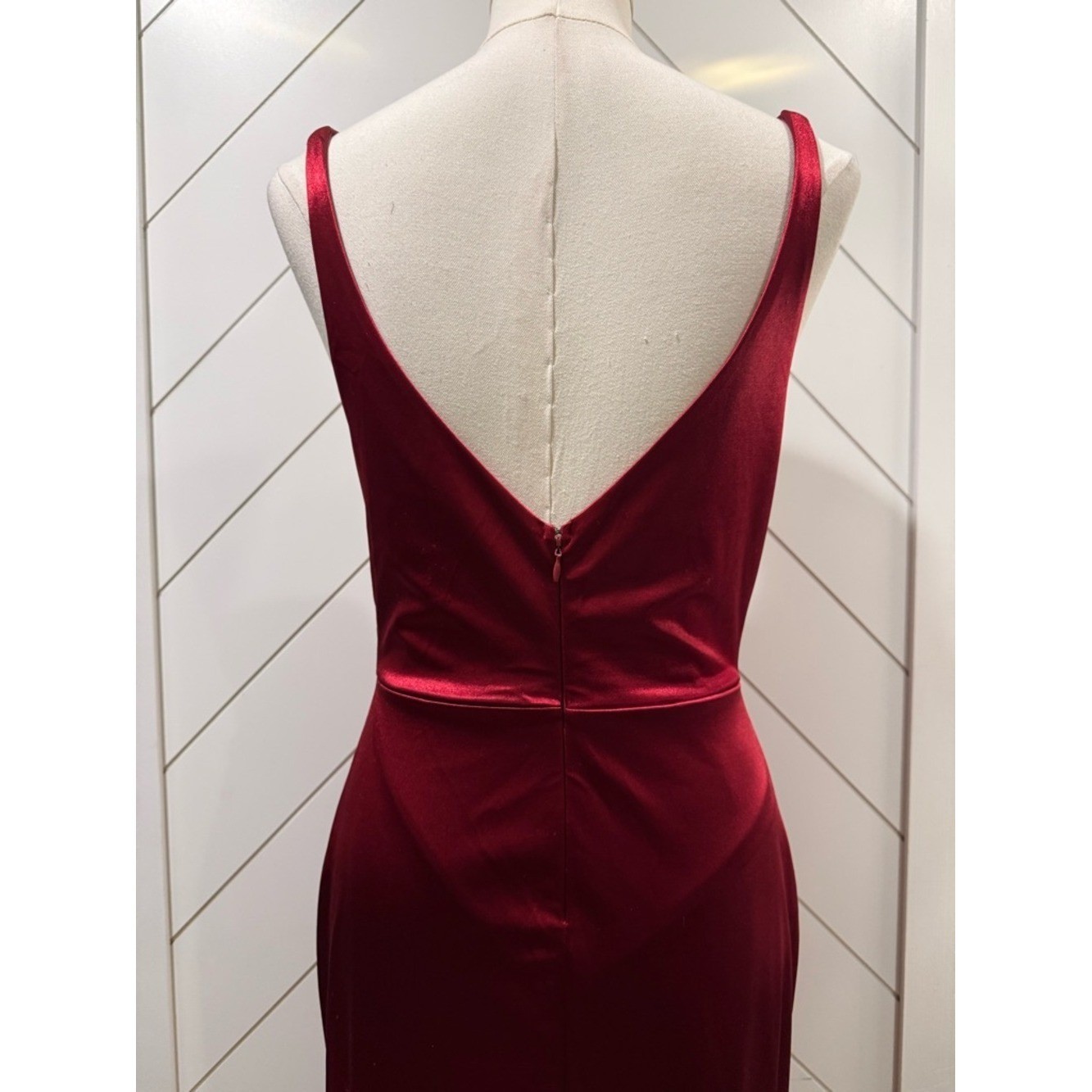 Melora Deep Red Satin Dress
