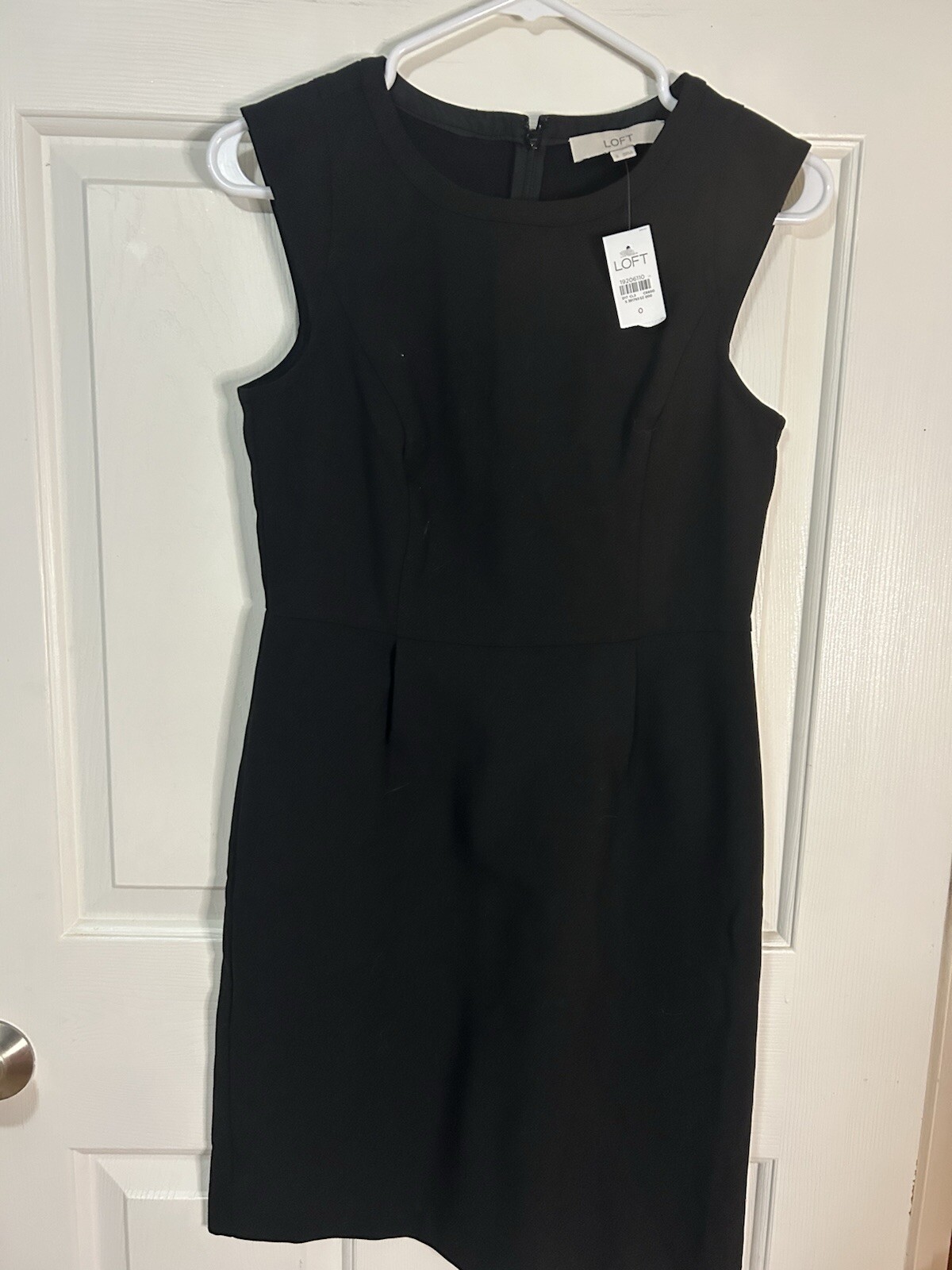 Loft dress Sz 0 Black Sleeveless Black Pencil Dress NWT Business Social Events