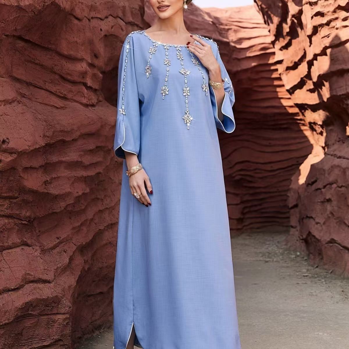 Women’s ethnic and diamond elegant temperament banquet dress