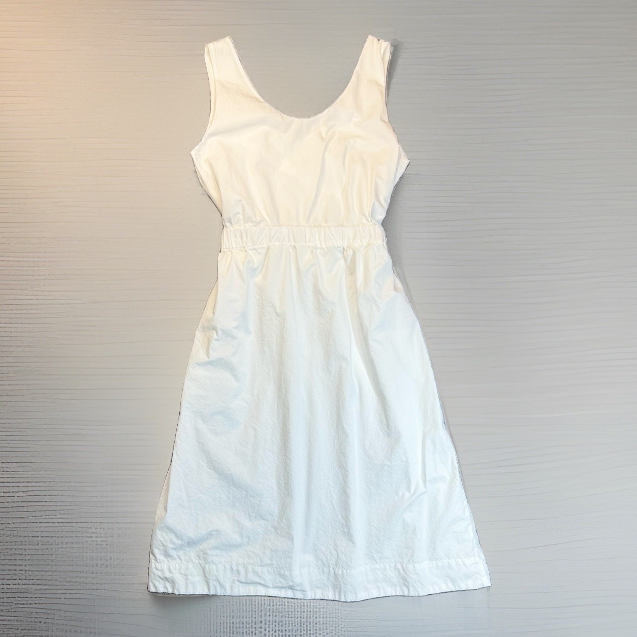 Gap Designed & Crafted White Cotton Midi Sundress A-Line Size S 1529