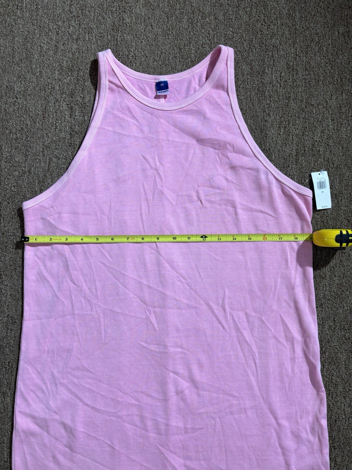 31A NWT Old Navy Womens 2X Sleeveless High-Neck Knit T-Shirt Dress| Anemone Pink