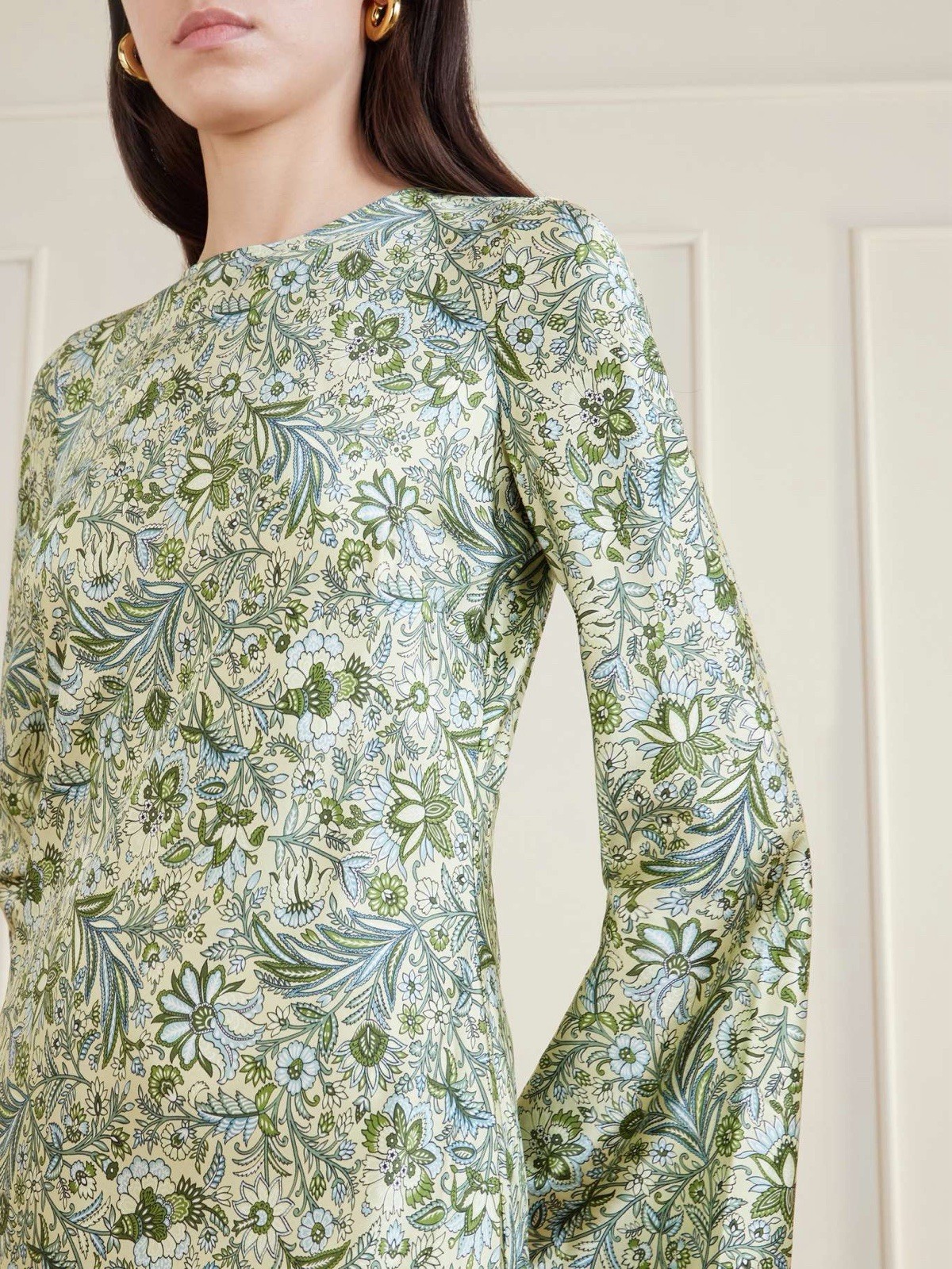 Veronica Beard Gemma Floral Long-Sleeve Maxi Dress $750 Size 8