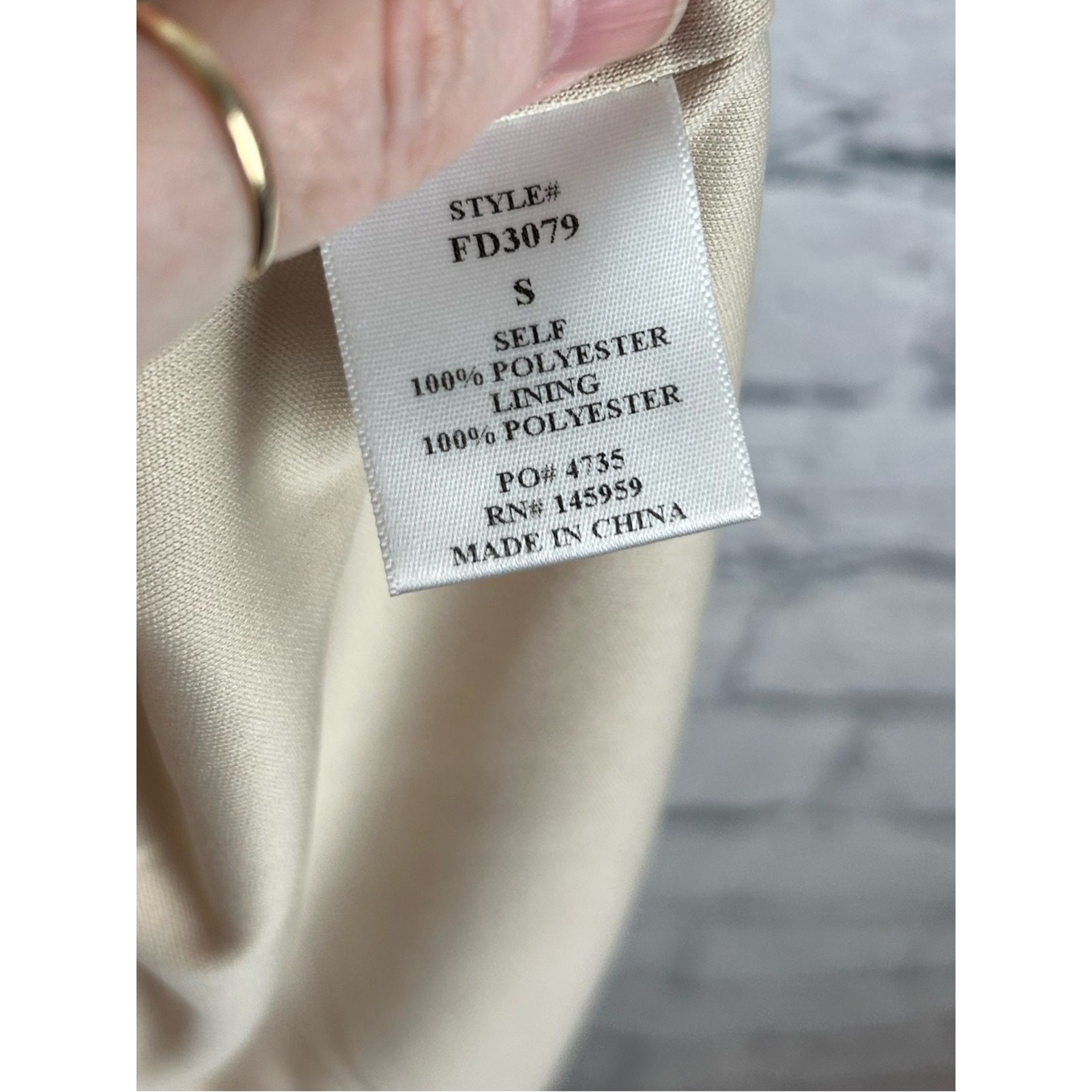 Dress Forum Embroidered Floral Mesh Midi Dress Beige Cream Size Small