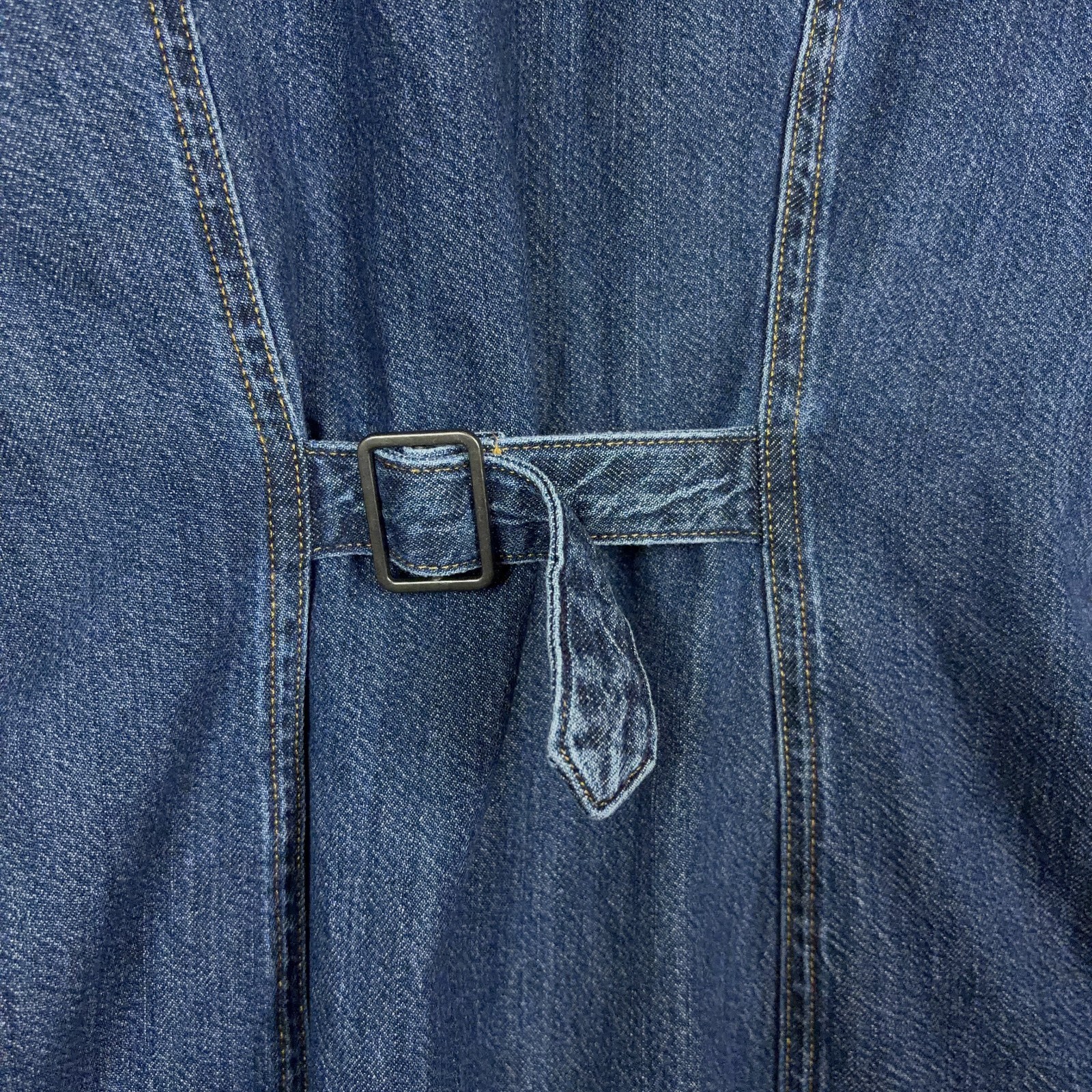 Levis Western Denim Pearl Snap Mini Dress Womens Size Medium Cowgirl Americana