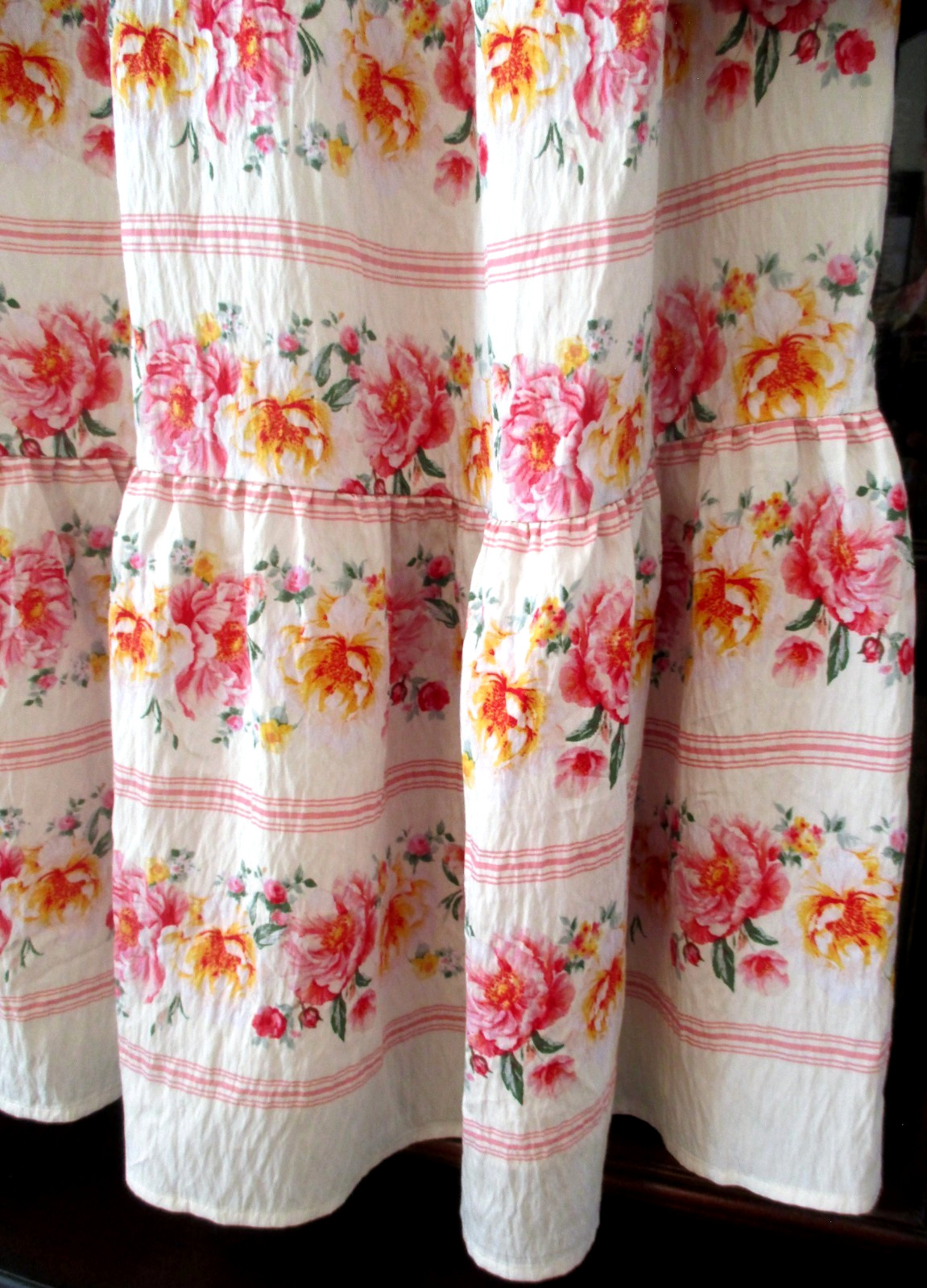 NWT Anthropologie Fig & Flower 3/4 Sleeve Tiered Midi Dress Peasant Floral 1X 2X