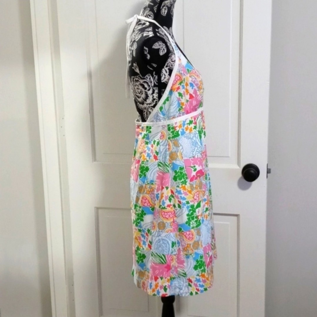 💐SIZE 8 HTF/VTG Lilly Pulitzer💐 – Multi Patchwork Halter Tie Dress