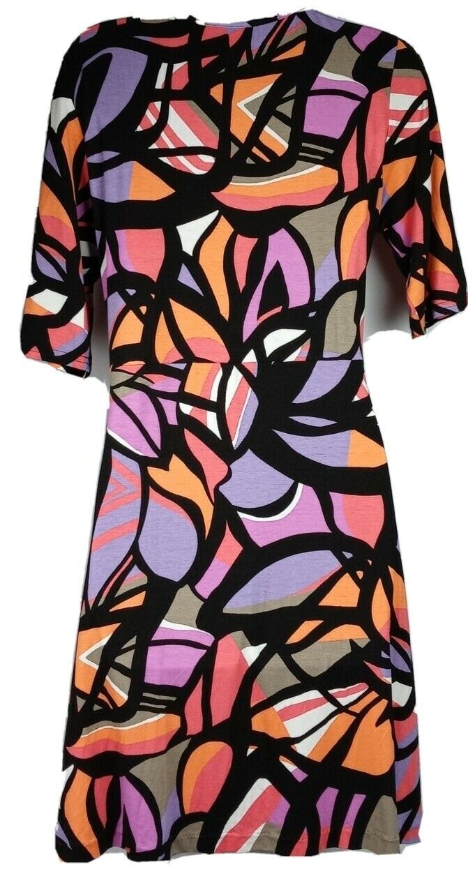 Modern Artistic Casual Chic Dress Size Large Abstract Picasso Style Multicolor