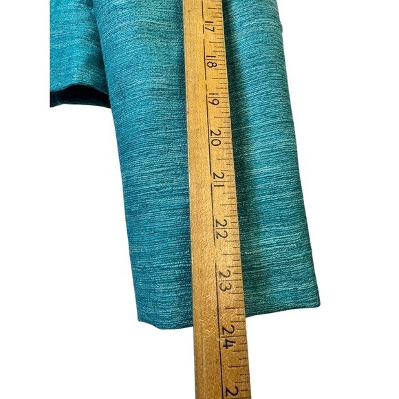 Vintage 60s Aqua Blue Dress Suit Jacket Set w/ Beaded Handbag classic retro teal